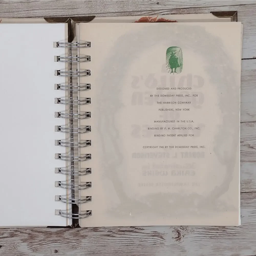 Recycled Spiral Notebook Diary, A Child's Book of Verses, Altered Book Journal